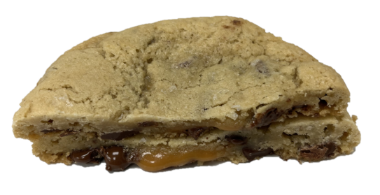 Caramel Stuffed Chocolate Chip Cookie